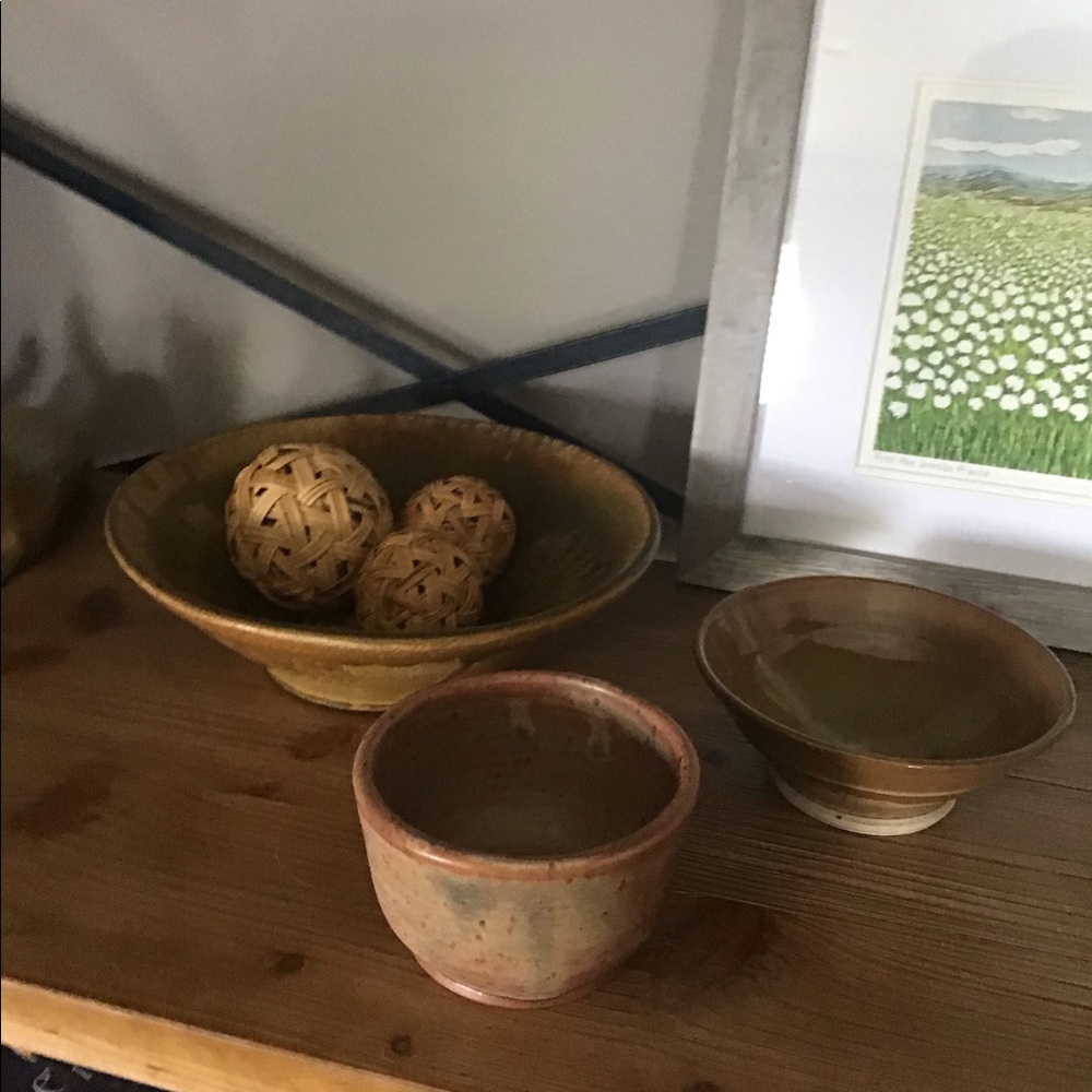 Primitive pottery bowls, set 3